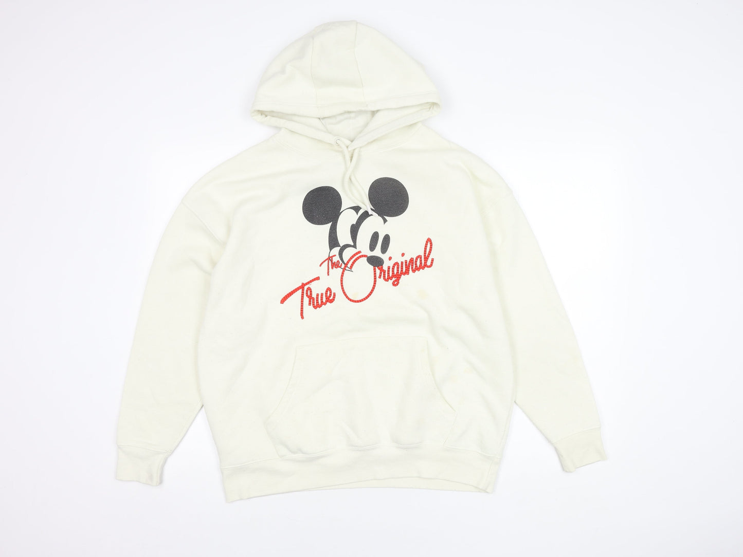 Unisex Adults UK Size XS Disney White Pullover Hoodie