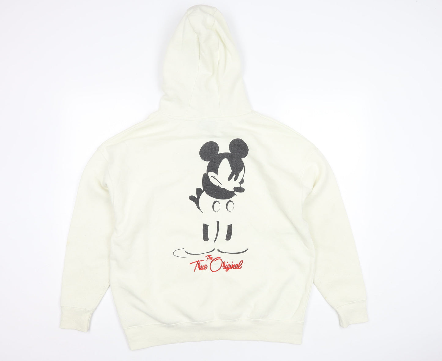 Unisex Adults UK Size XS Disney White Pullover Hoodie