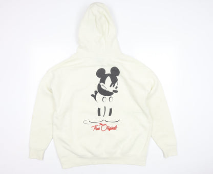 Unisex Adults UK Size XS Disney White Pullover Hoodie