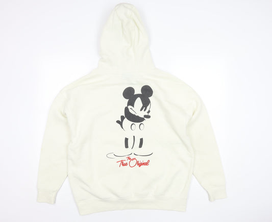 Unisex Adults UK Size XS Disney White Pullover Hoodie