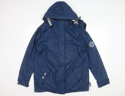Sable & Mer Women's Blue Nautical M Rain Coat