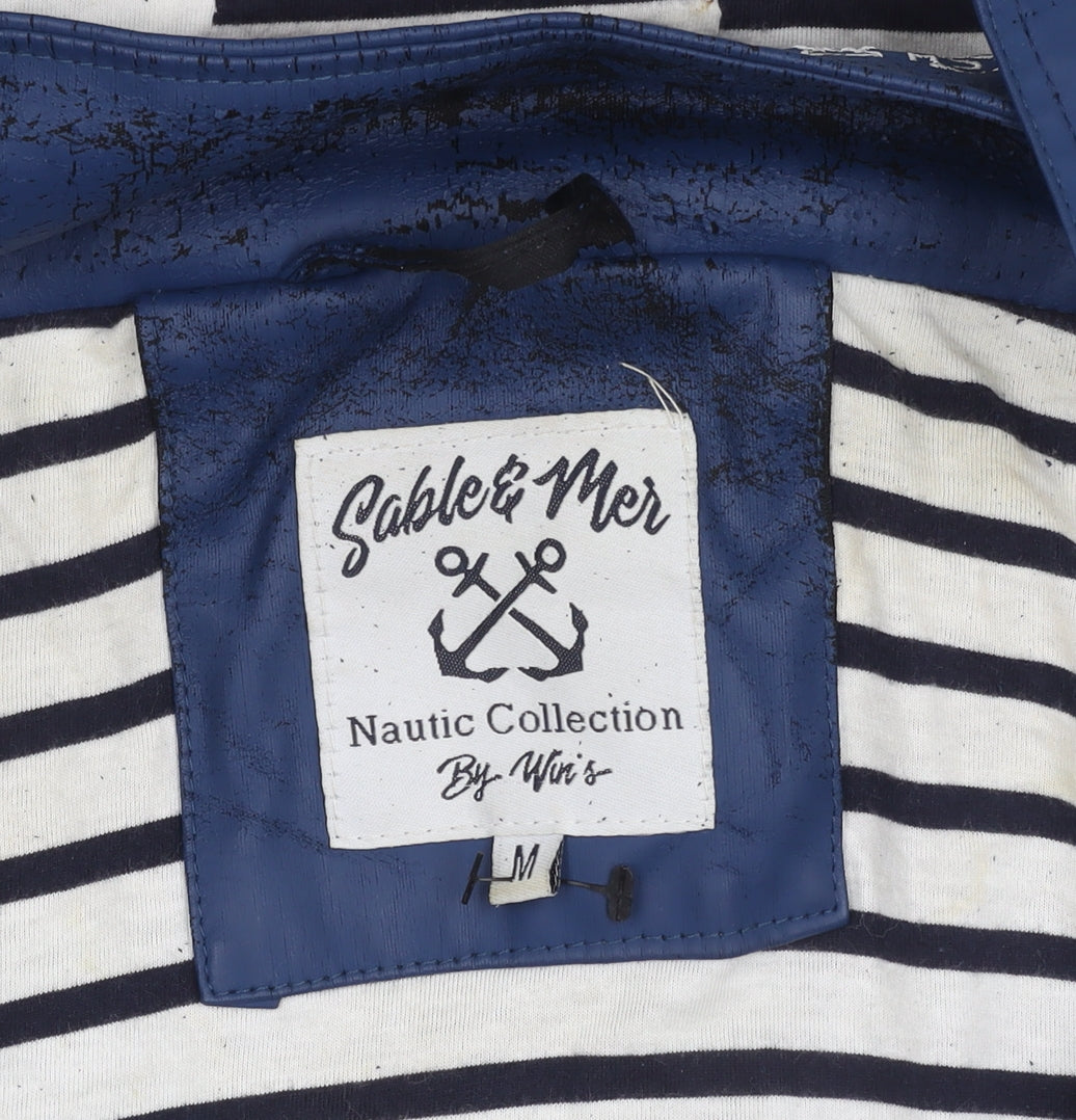 Sable & Mer Women's Blue Nautical M Rain Coat