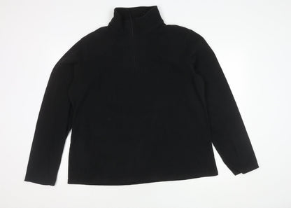 Mountain Warehouse Unisex Sweatshirt Black XL Fleece Zip Outdoor