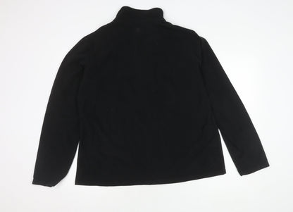 Mountain Warehouse Unisex Sweatshirt Black XL Fleece Zip Outdoor