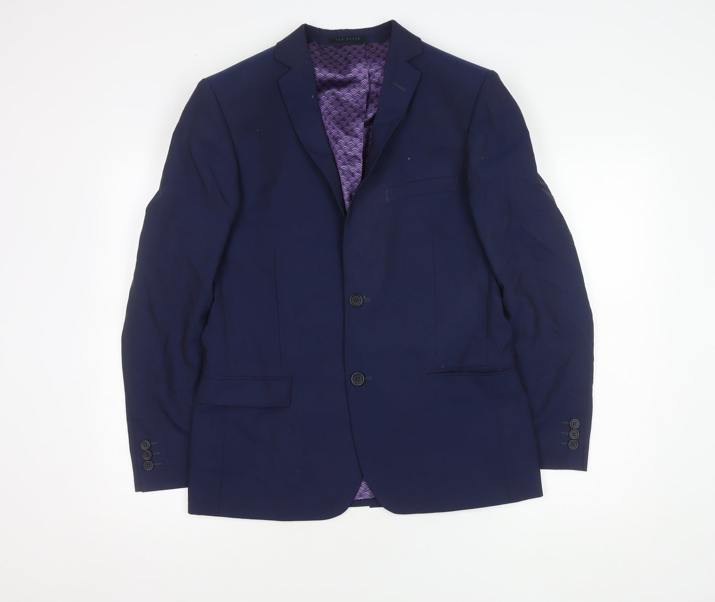Ted Baker Blue Slim Fit Wool Suit Jacket 38