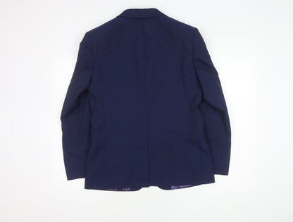 Ted Baker Blue Slim Fit Wool Suit Jacket 38