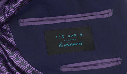 Ted Baker Blue Slim Fit Wool Suit Jacket 38