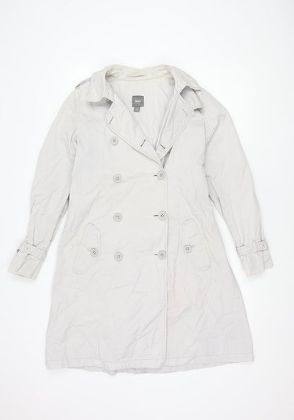 Womens UK Size 10 Gap Grey Trench Coat