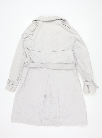Womens UK Size 10 Gap Grey Trench Coat