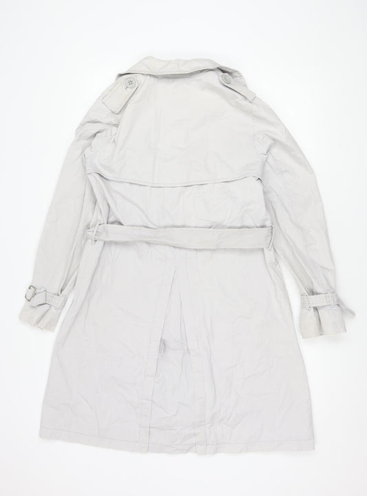 Womens UK Size 10 Gap Grey Trench Coat
