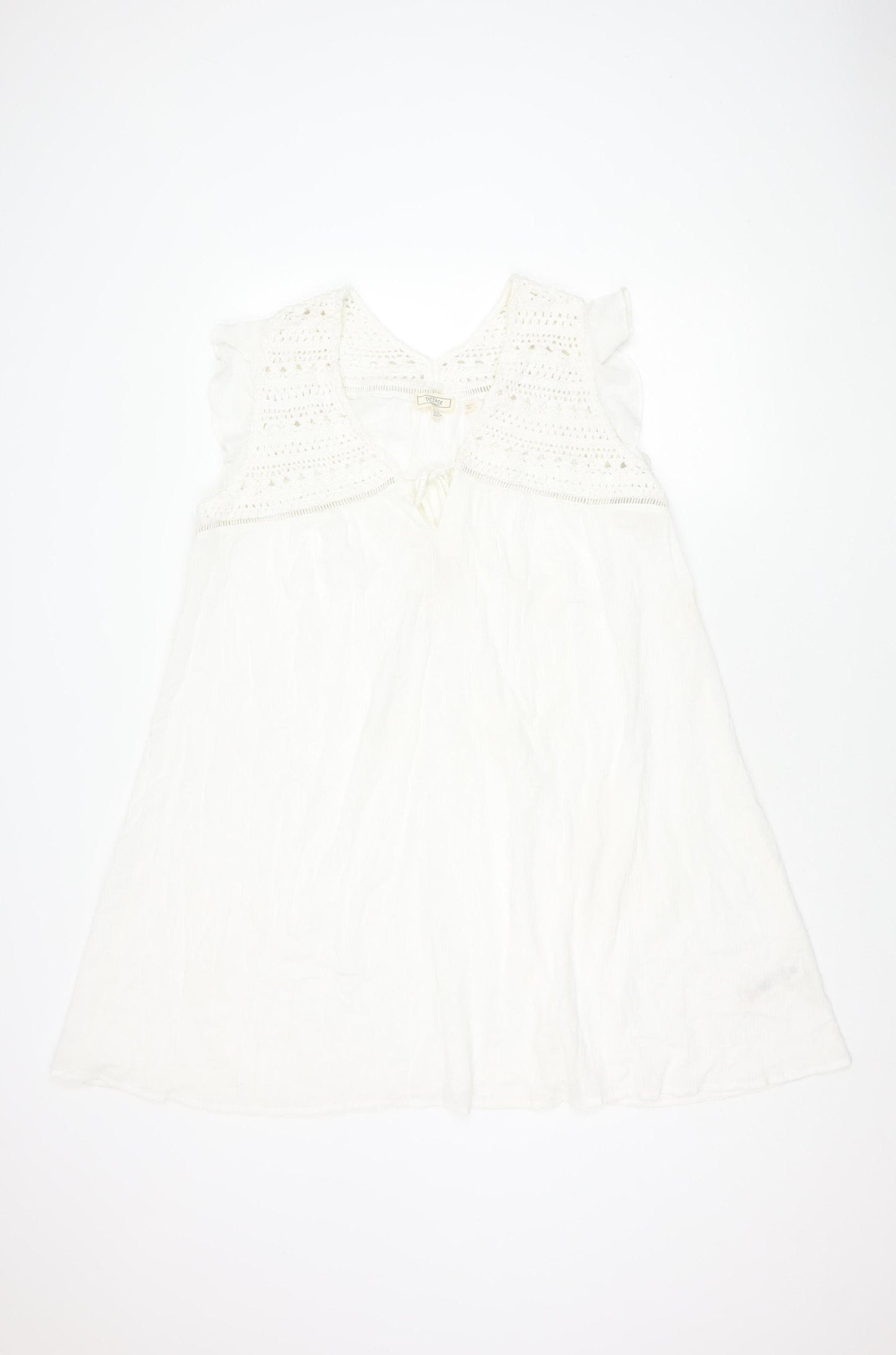 Fat Face Women's White Dress Size 16, Cotton, Regular Fit