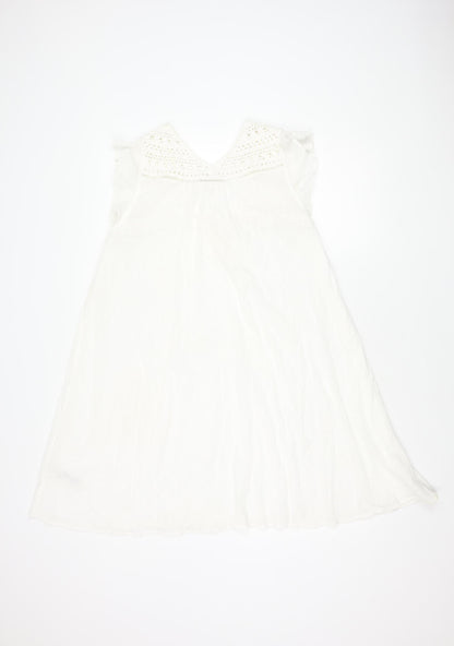 Fat Face Women's White Dress Size 16, Cotton, Regular Fit