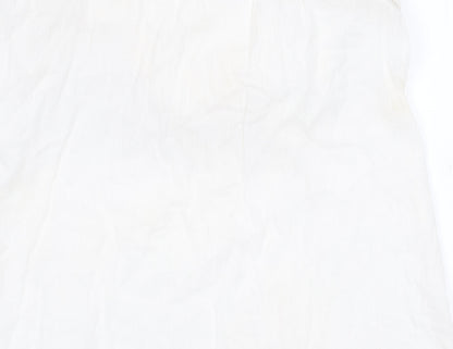 Fat Face Women's White Dress Size 16, Cotton, Regular Fit