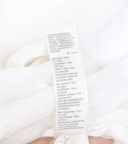 Fat Face Women's White Dress Size 16, Cotton, Regular Fit