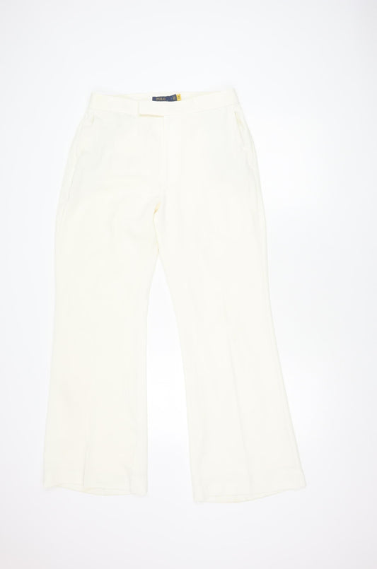 Ralph Lauren Women's White Straight Trousers Size 6