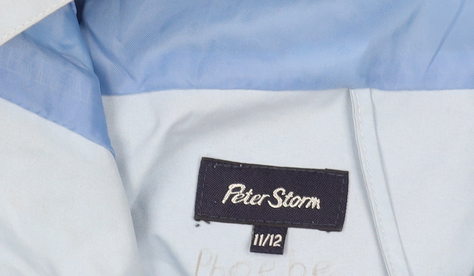 Peter Storm Girls Blue Mid-Length Waterproof Jacket