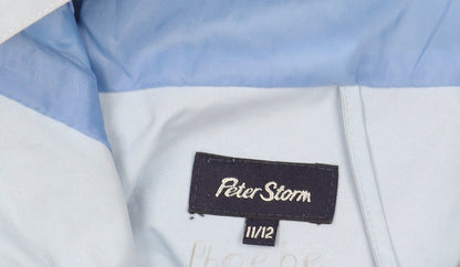 Peter Storm Girls Blue Mid-Length Waterproof Jacket