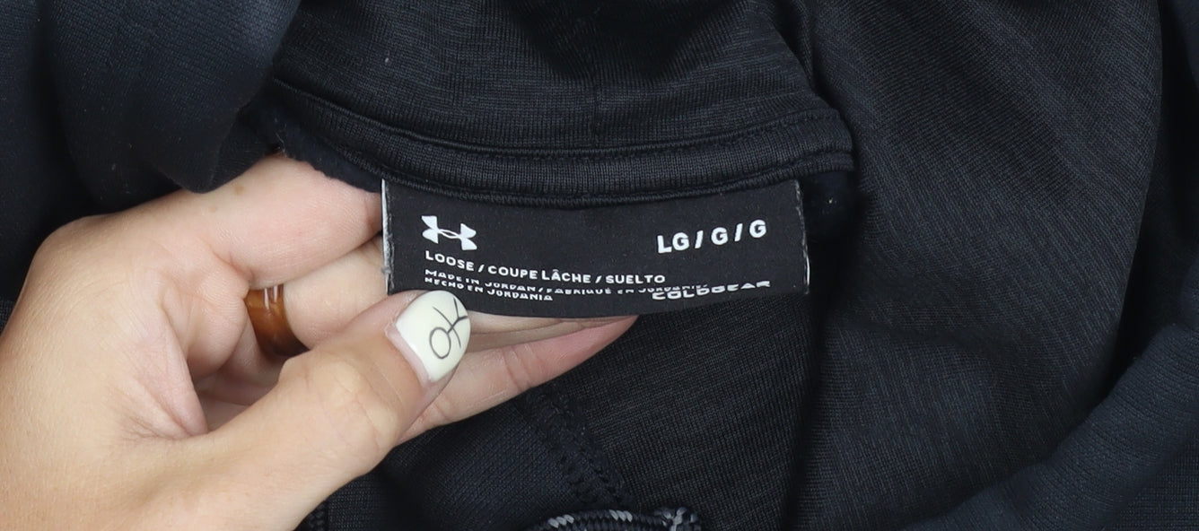 Under Armour Men's Black Hoodie L Pullover Coldgear