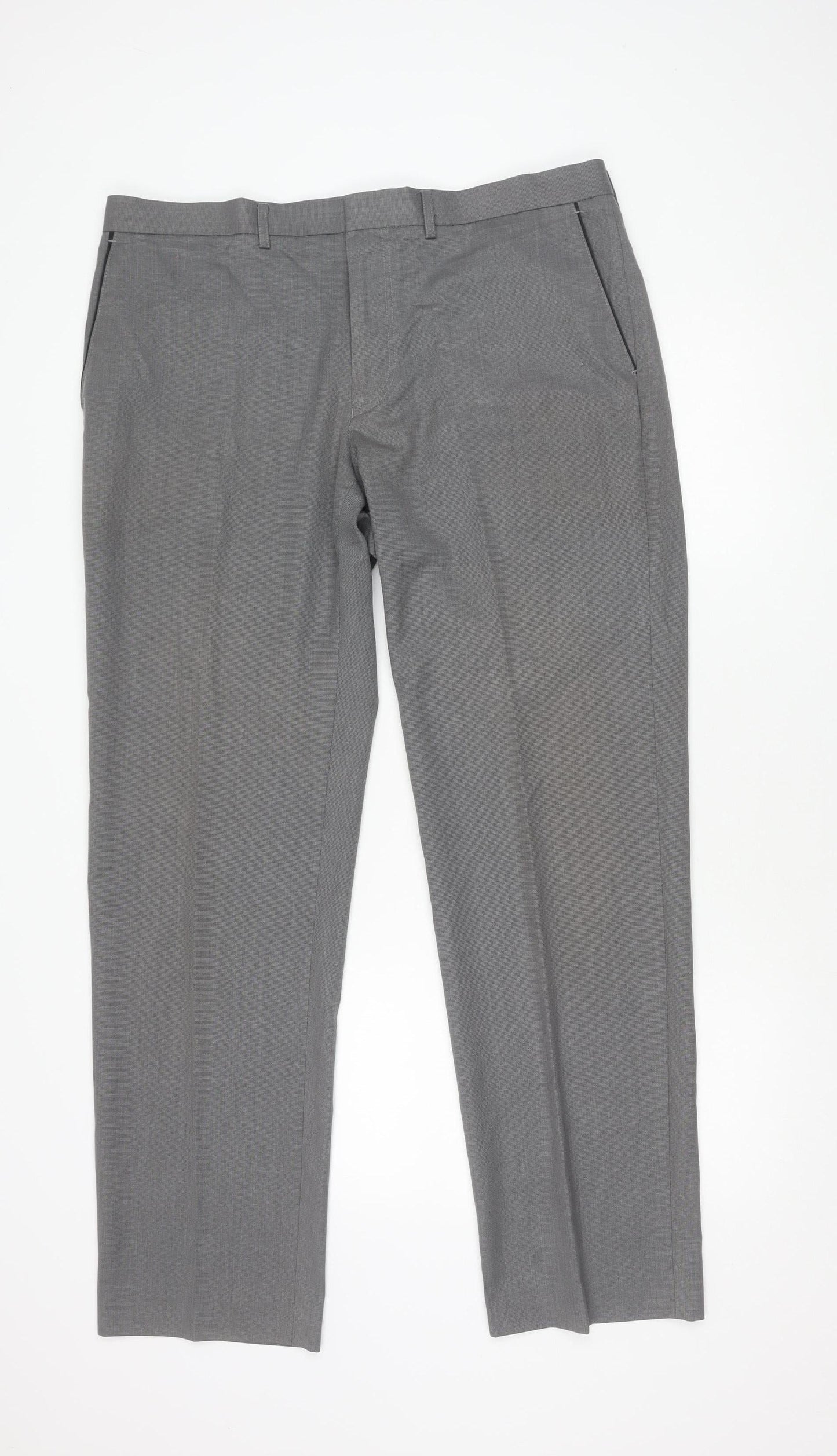 Marks and Spencer Grey Men's Trousers Size 40