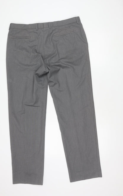 Marks and Spencer Grey Men's Trousers Size 40