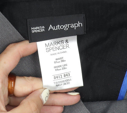 Marks and Spencer Grey Men's Trousers Size 40