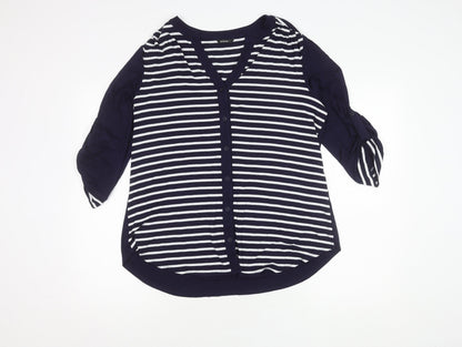 Womens UK Size 14 Roman Blue  Button-Up