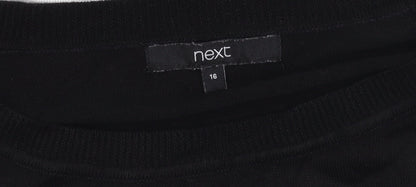 Womens UK Size 16 NEXT Black Pullover Jumper