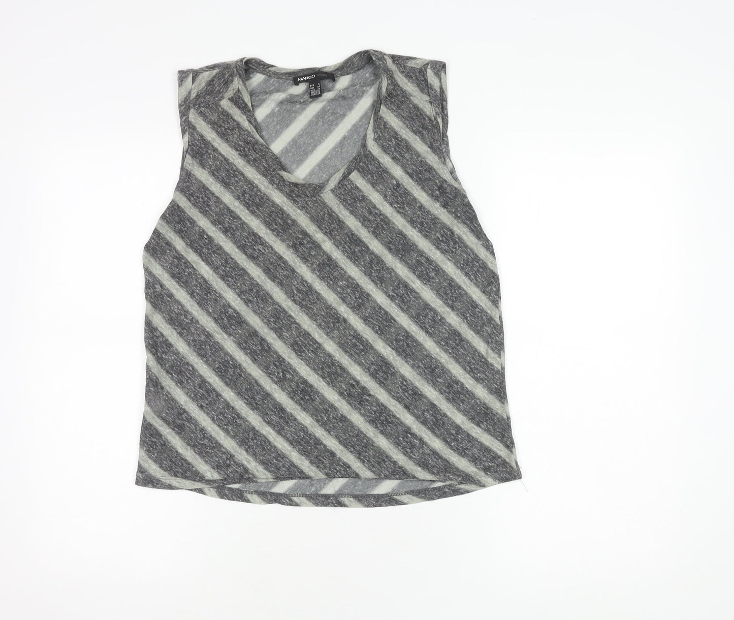 Womens UK Size 10 Mango Grey Basic Tank