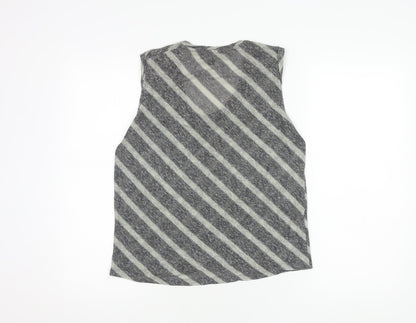 Womens UK Size 10 Mango Grey Basic Tank