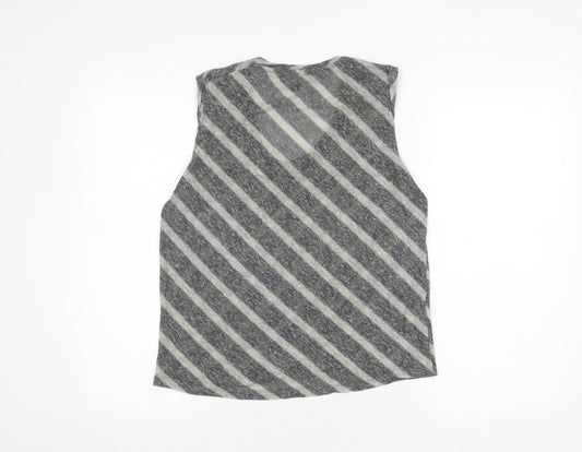 Womens UK Size 10 Mango Grey Basic Tank