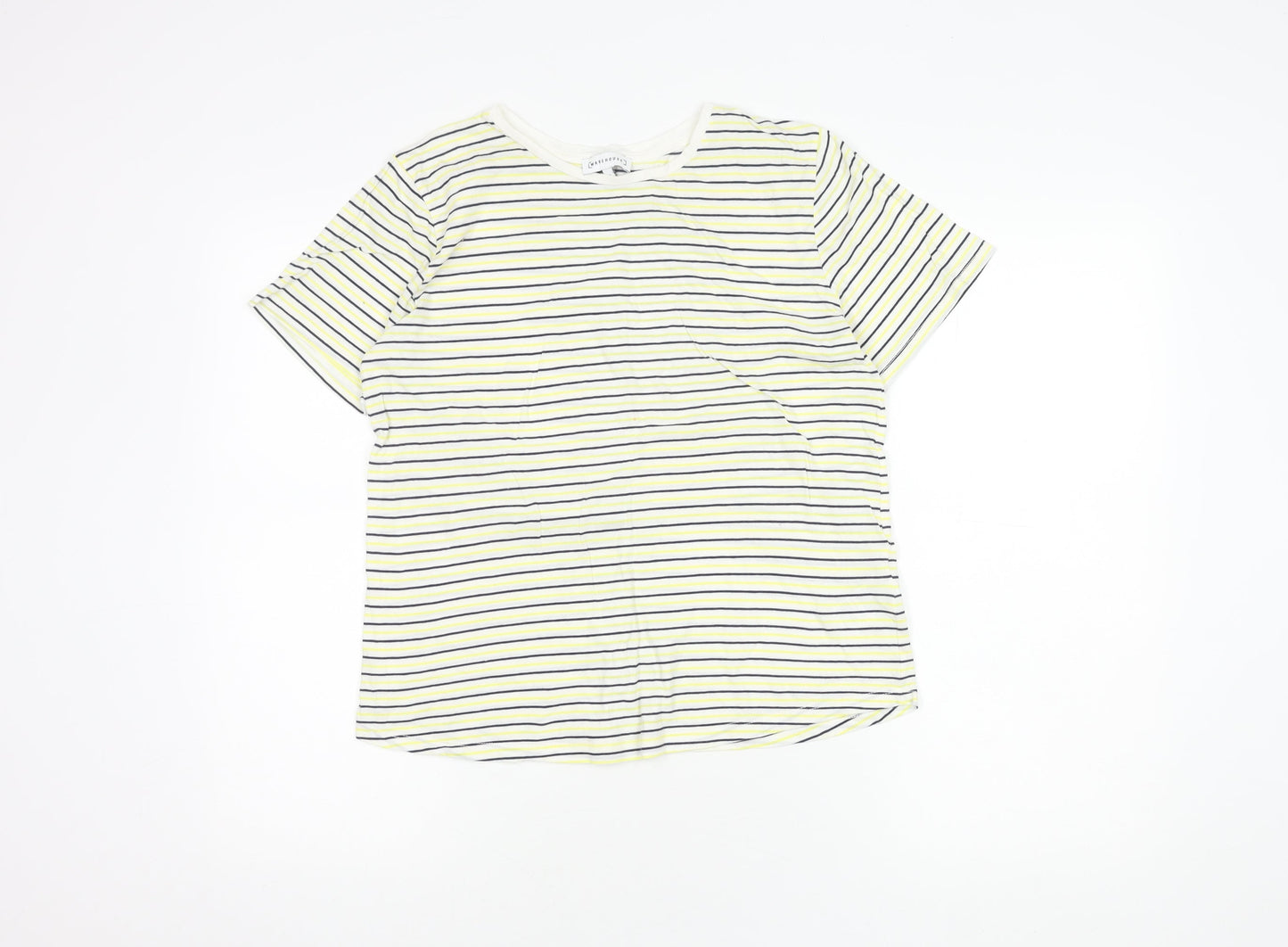 Womens UK Size 10 Warehouse Multicoloured Basic T-Shirt