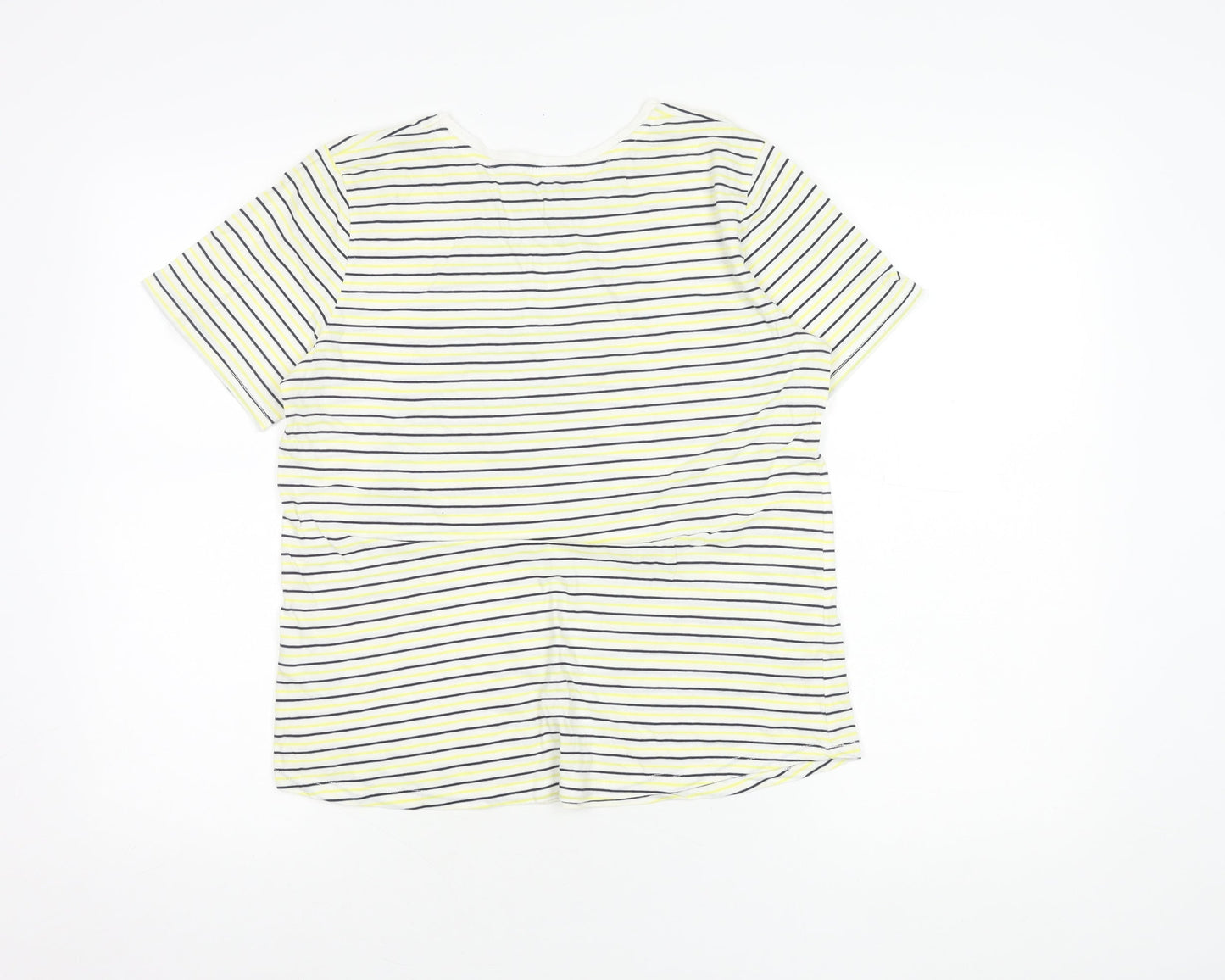 Womens UK Size 10 Warehouse Multicoloured Basic T-Shirt