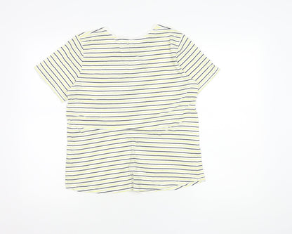 Womens UK Size 10 Warehouse Multicoloured Basic T-Shirt