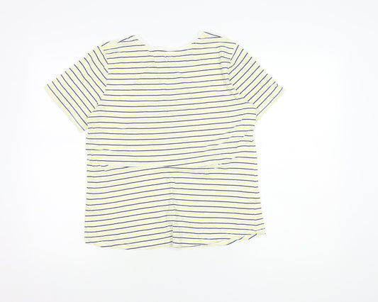 Womens UK Size 10 Warehouse Multicoloured Basic T-Shirt