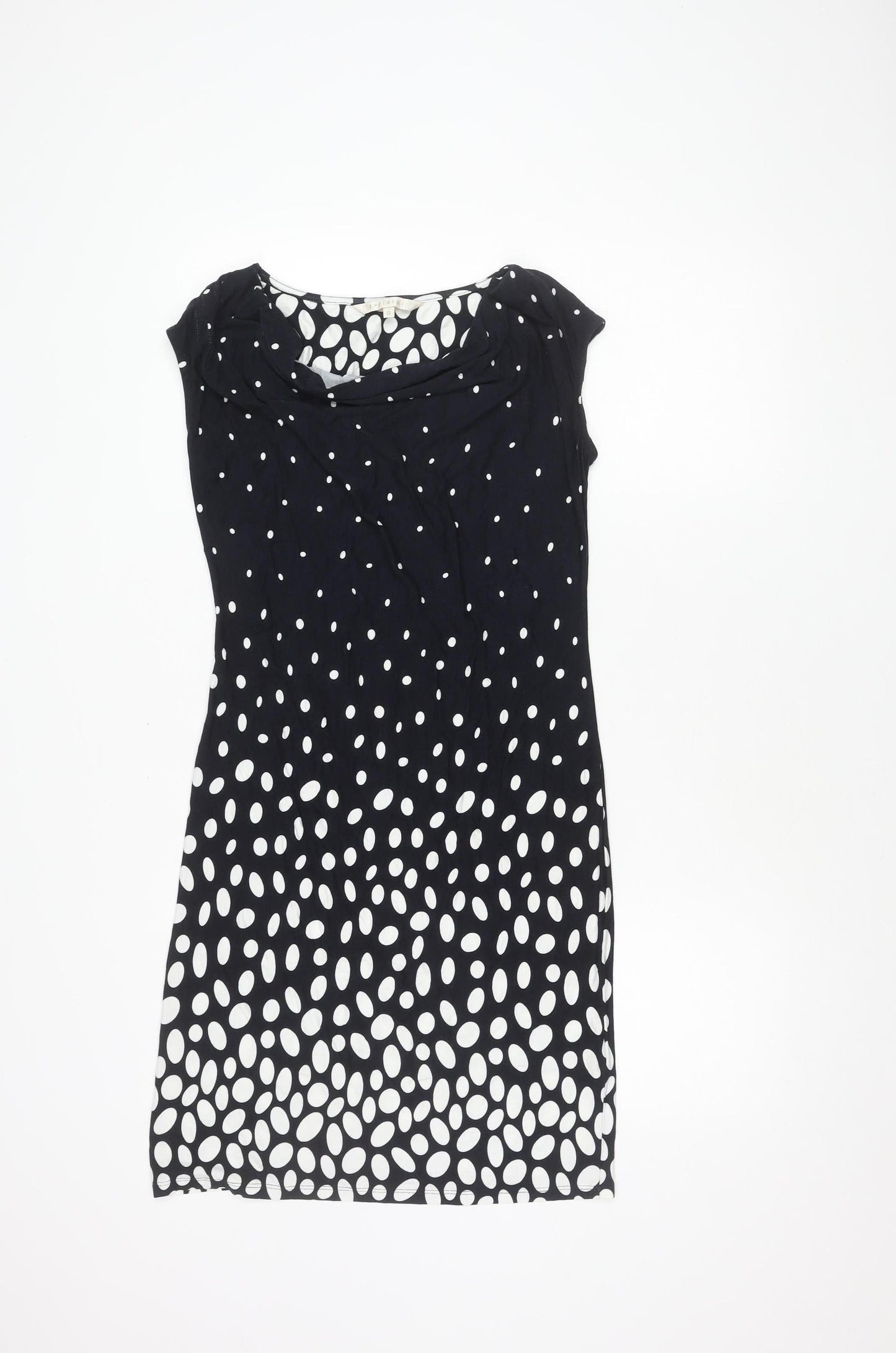 Epilogue Women Black Polka Dot Sleeveless Dress Size 10