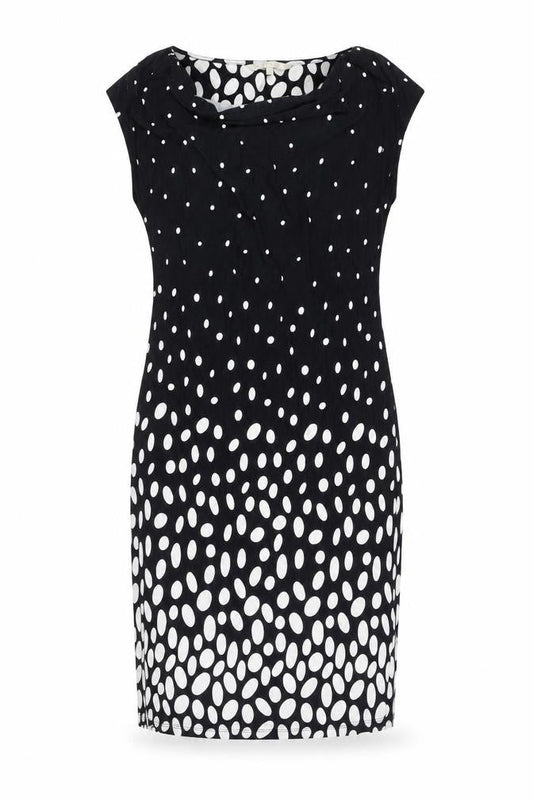 Epilogue Women Black Polka Dot Sleeveless Dress Size 10