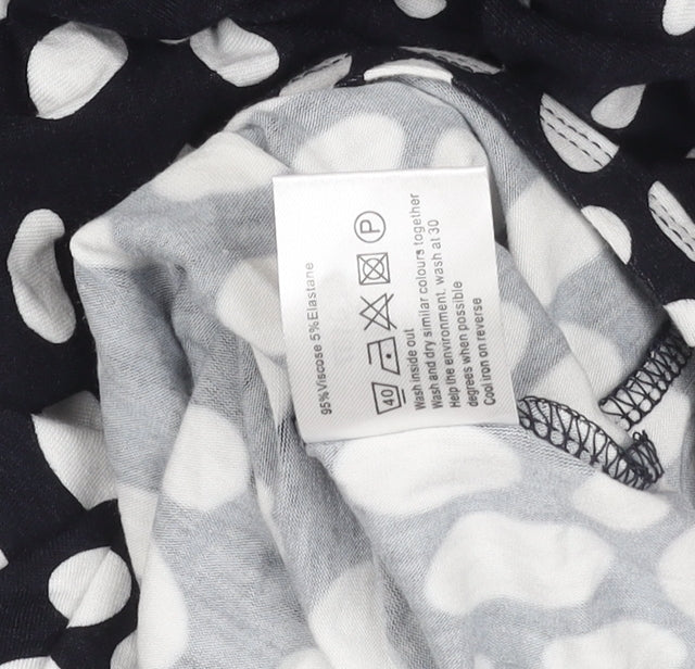 Epilogue Women Black Polka Dot Sleeveless Dress Size 10