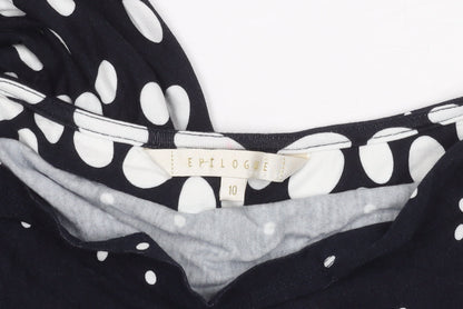 Epilogue Women Black Polka Dot Sleeveless Dress Size 10