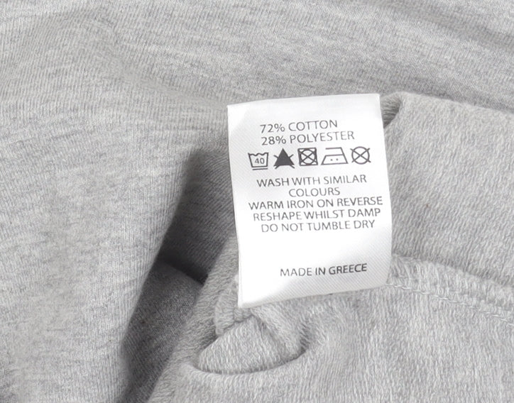 Womens UK Size 14 ASOS Grey Cropped Blouse
