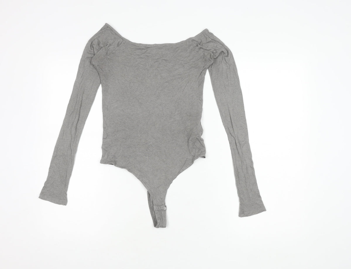 Notshy Women's Grey Off Shoulder Top M Knit
