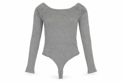 Notshy Women's Grey Off Shoulder Top M Knit