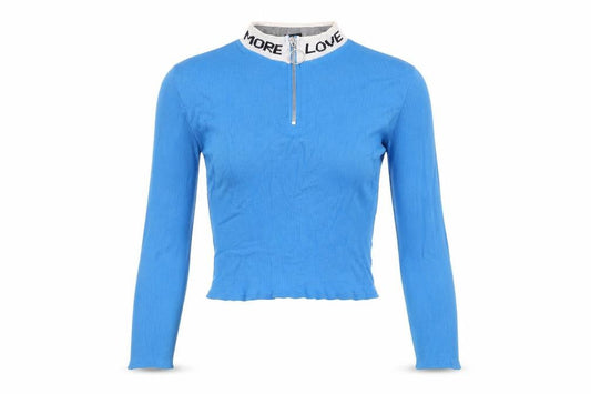 Womens UK Size S Urban Outfitters Blue Cropped T-Shirt