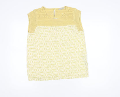 Womens UK Size 10 Marks and Spencer Gold Basic Tank