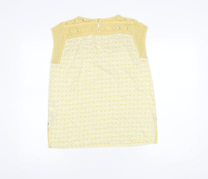 Womens UK Size 10 Marks and Spencer Gold Basic Tank