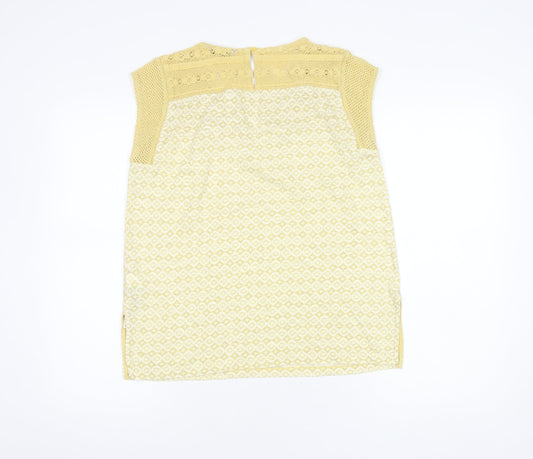 Womens UK Size 10 Marks and Spencer Gold Basic Tank