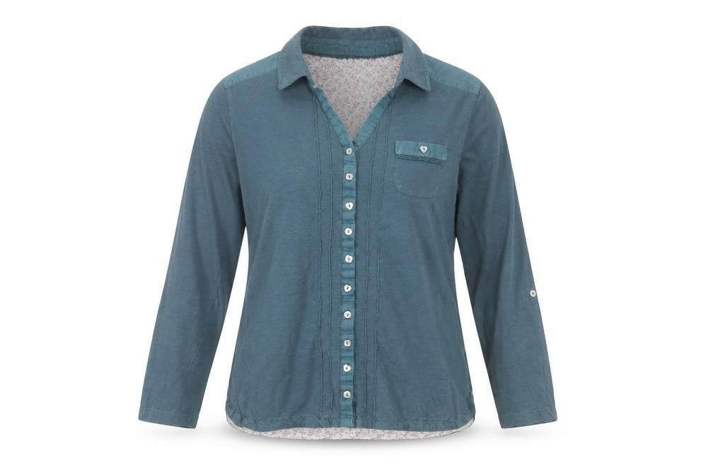 Mistral Women's Blue Button-Up Shirt Size 10
