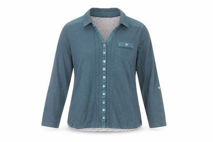 Mistral Women's Blue Button-Up Shirt Size 10
