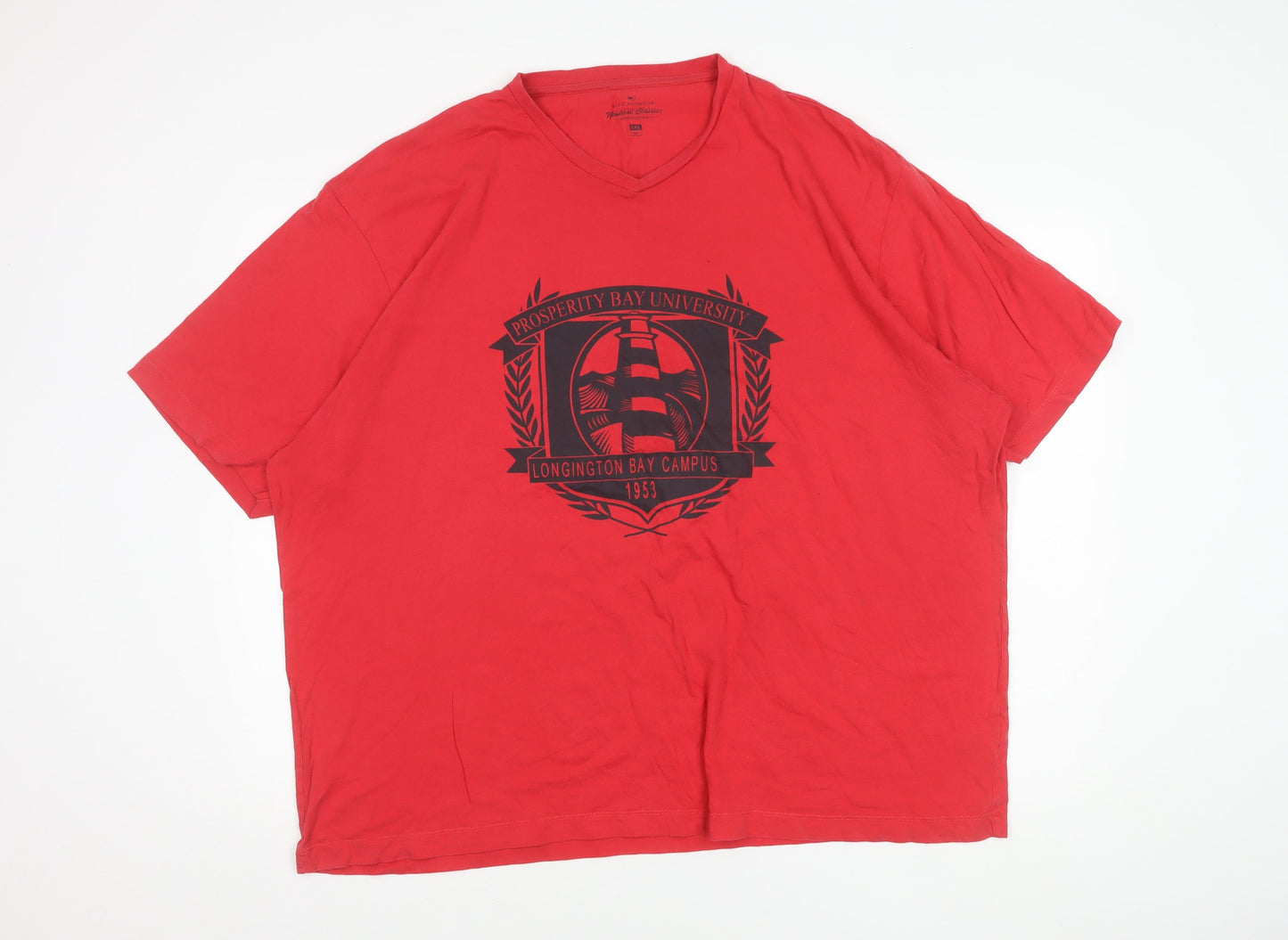 Marks and Spencer Red 2XL Nautical T-Shirt