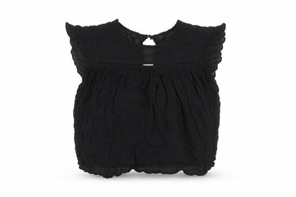 Womens UK Size 14 NEXT Black Cropped Blouse