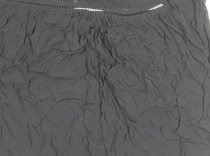 Womens UK Size 14 NEXT Black Cropped Blouse